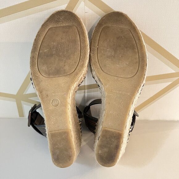 Vince Stefania Multicolor Espadrille Multi Stripe Wedge Heels Sandals Size 8 EUC - Picture 8 of 11